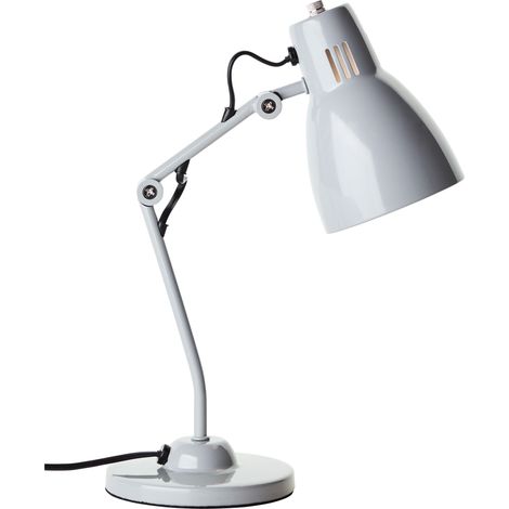 Brilliant Bailie Tischleuchte 38cm grau, Metall, 1x D45, E14, 40 W (1/5)