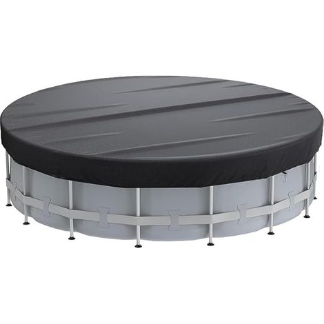 Bache Piscine Ronde 488, 420D Oxford Tissu Bache Hivernage Piscine Hors Sol, BâChe de Piscine Ronde ImperméAble Et IndéChirable (1/5)