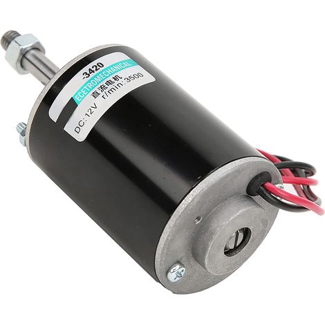 Moteur Générateur 12V 24V Moteur à Courant Continu 200W Moteur à Courant Continu à Aimant Permanent Vitesse à Bruit Cw Ccw Mini Moteurs électriques Brossés 30W (12V3500 tr/min) (1/5)