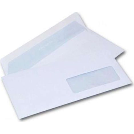 Cf.25 Buste Bianche 11X23 Con Finestra Strip X1