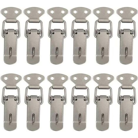 Lot de 12 loquets de verrouillage de capot à levier pour serrure à ressort, boîte à outils, armoire (1/4)