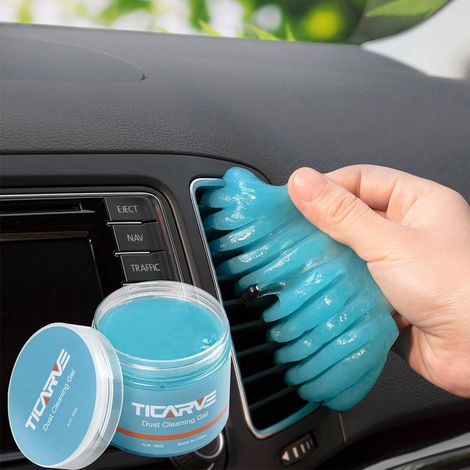 Gel nettoyant universel pour voiture et ordinateur, doux et flexible, réutilisable, bleu (1/5)