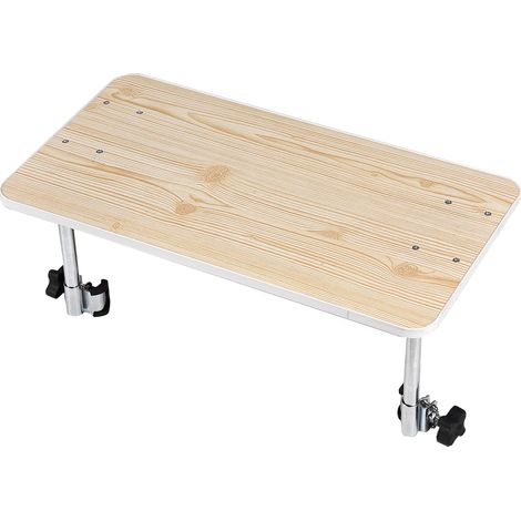 Tableau plateau détachable en bois pour fauteuil roulant, table repas robuste, accessoire pratique, plateau de bureau portable, repas et lecture, surface antidérapante, compatible fauteuils. (1/5)