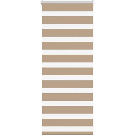 Zebra Blind Sand Brown 60x100 cm Fabric Width 55.9 cm Polyester vidaXL