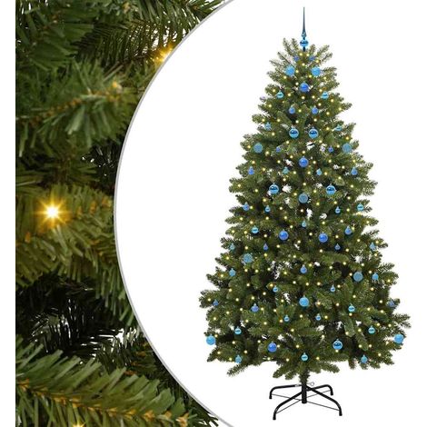 Sapin de Noël，Arbre de Noël artificiel Vert 240 cm PVC et métal CFW38845 (1/5)