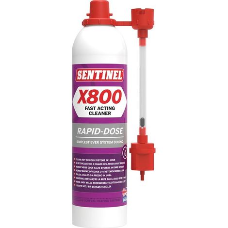 Sentinel – Désembouant rapide 300ml – Élimine boues et calcaire – Filetage plomberie pour installation facile – Pour systèmes de chauffage (1/3)