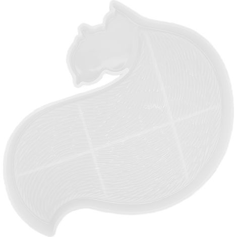 Moule en silicone souple et flexible en forme d'écureuil pour plateau de rangement réutilisable, moule pour moulage de résine DIY (1/5)