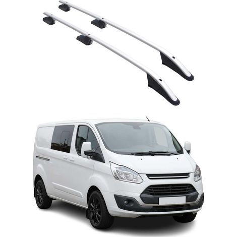OMAC Barres de Toit longitudinales pour Ford Transit Tourneo Custom 2012-2024 L2 Gris (1/5)
