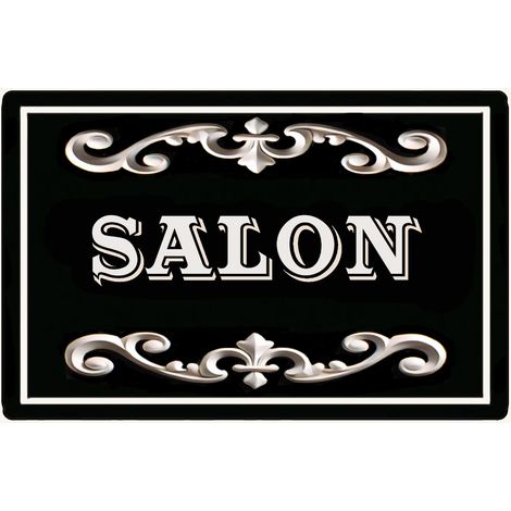 Plaque de porte en métal Salon (1/2)
