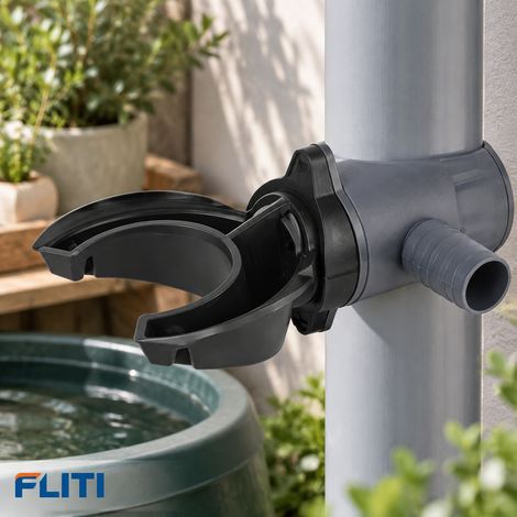 Collecteur d'eau de pluie pour tuyaux de descente 70-110 mm – PVC et caoutchouc flexible – Évacuation dans citerne – Compatible jusqu'à 80 m² (1/5)