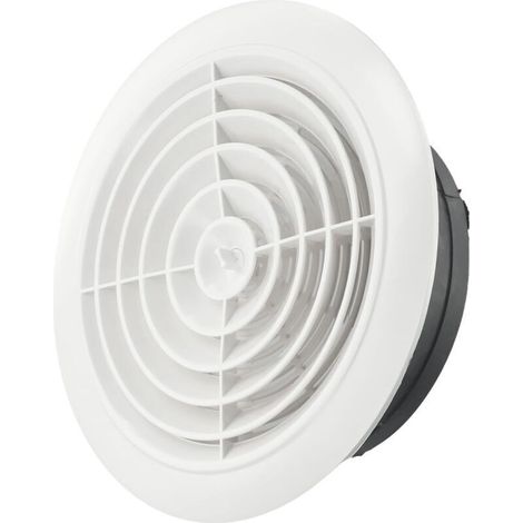 Grille de ventilation, modèle circulaire pivotant, pour ouvertures Ø 125 mm,blanche (1/4)
