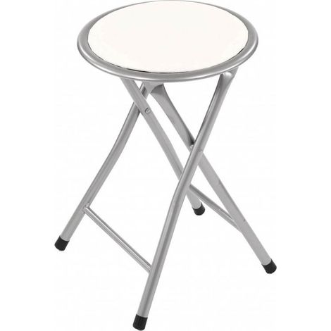 Oypla White Padded Folding Breakfast Kitchen Bar Stool Seat (1/5)