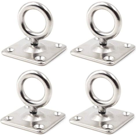 Gancio girevole da soffitto M5 in acciaio inox 304, gancio da parete per amache e altalene da yoga (4 pezzi) (1/4)
