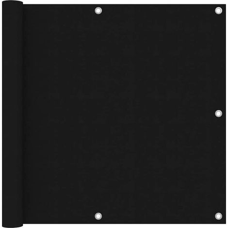 Paravent de balcon noir, 90 x 600 cm, tissu Oxford (1/5)