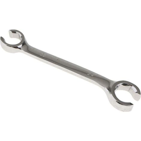 1 clé à écrou évasé à double extrémité ouverte pour tuyau de frein, clé métrique pour réparation domestique et automobile (22 x 24 mm) (1/2)