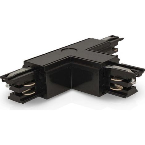 Connecteur Triphase Forme T Circuit Extérieur Gauche Noir Miidex Lighting®