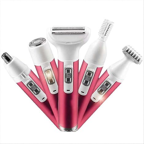 5-in-1 Elektrorasierer für Frauen, elektrischer Bikinitrimmer, Haarentfernung im Intimbereich (1/5)