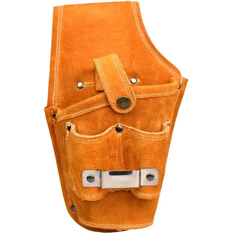 Tool Case, Leather Tool Pouch Multi-Tool Belt Pouch with Tape Measure Holder for Electrician Plumber Carpenter (1/5)