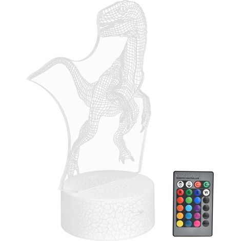Lampe dinosaure, 16 couleurs, 5 niveaux de luminosité, 4 modes, veilleuse décorative pour salon (1/5)