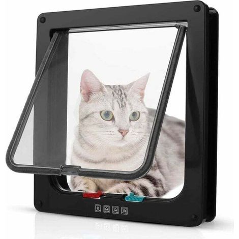 Chatière Chatière Chatière Moyenne Porte en Pvc Petite Chatière Chatière Chatière pour Portes en Bois Chat Accessoires pour Animaux de Compagnie Smart Chatière Chat Porte Porte Chien Chatière Noir (1/5)