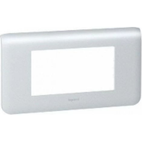 Legrand 079014 - Mosaic Plate 4 Horizontal Aluminum Modules