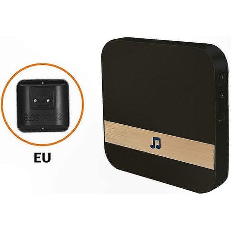 Carillon de porte sans fil avec récepteur 433MHz, système d'interphone intérieur pour sécurité domestique, sonnerie à distance, 1 émetteur et 1 récepteur, blanc, utilisation en maison. (1/5)