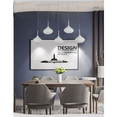 TRADE SHOP - Lampadario Da Soffitto A Sospensione Design A 5 Gocce 38w-76w 3000k-6500k B04 -
