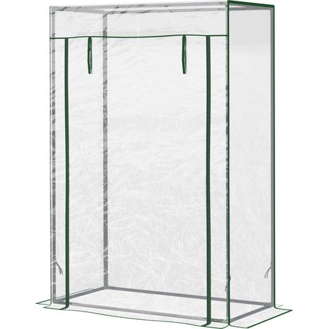 Outsunny Serra da Giardino in PVC e Acciaio con Porta Avvolgibile (1/5)