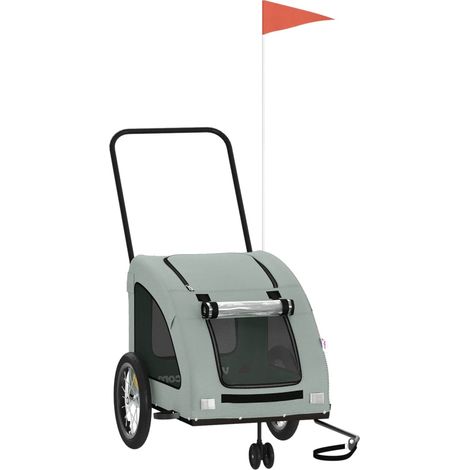 Remorque de vélo pour animaux de compagnie gris CFW65371 (1/5)