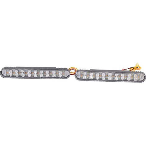 2 feux de jour à LED (DRL) pour voiture, 12 V CC, clignotants (1/5)