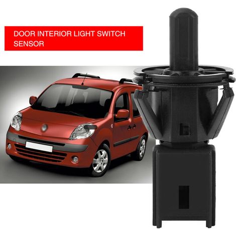 SJLERST Capteur de Commutation d'Eclairage, Capteur de Commutateur d'Eclairage Intérieur de Porte de Voiture pour Renault Lampe d'Intérieur Noir 7700427640