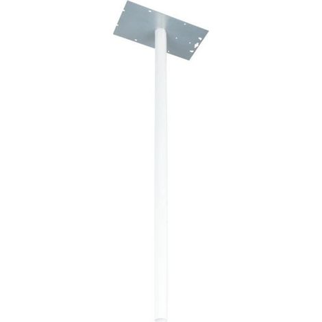 Pied de boîte aux lettres - BURG WACHTER - Acier galvanisé blanc - Diamètre 40 x 1150 mm
