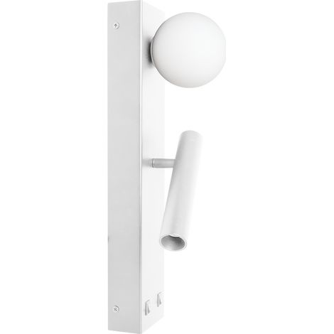 Sphere Alp Wall Applique LED 20W 360° 3000K Bianco Opaco - Faretto orientabile inferiore, Design sferico moderno - Beneito & Faure (1/5)