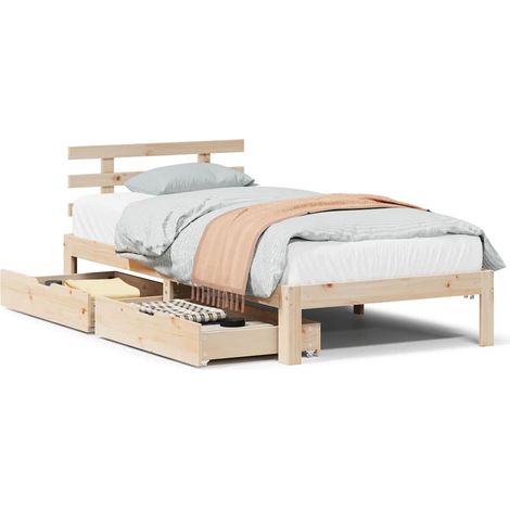 Maison Exclusive - Giroletto con Cassetti 90x200 cm in Legno Massello di Pino