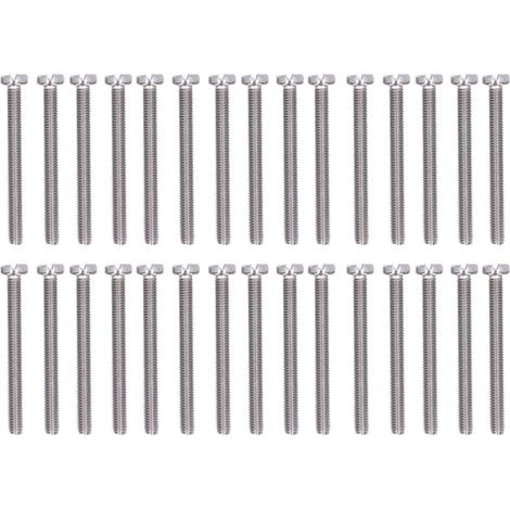 50 vis à tête cylindrique fendue en acier inoxydable A2-70, adaptées aux machines de précision et à un usage domestique, M3/M3x30 (1/5)
