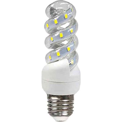 Lampadina led spirale attacco E27 16 watt luce bianca fredda 6500k luce illuminazione