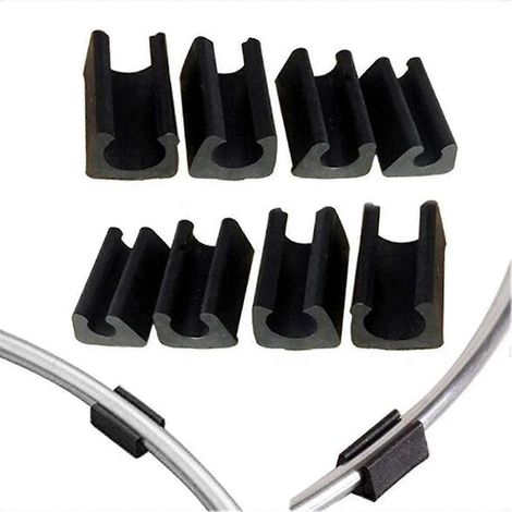 32 Stück Stuhlbein-Gleitrohr-Endkappe, Pufferkappe, Stopper, Möbel-Bodenschutz, U-förmige Kunststoff-Stuhlkappen (10 mm, schwarz) (1/3)