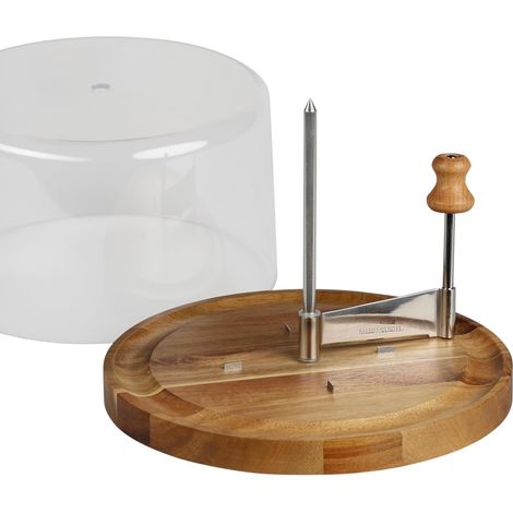 1 Râpe à fromage, diamètre 21,7 cm, couvercle bois d'acacia, pour Tête de Moine (1/4)
