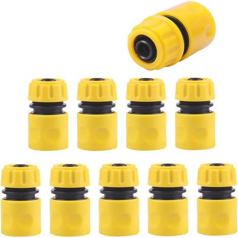 Set mit 10 Stück 4 Schnellverbindern 1/2" zum Verbinden von Rohren, Gartengeräten, Schläuchen