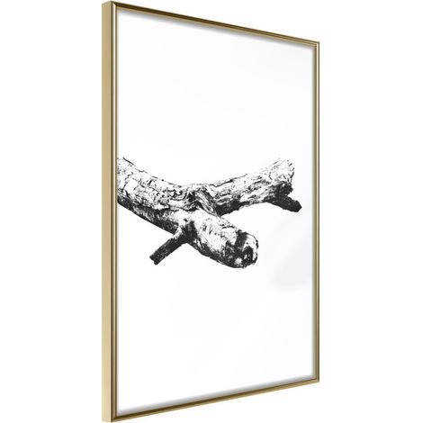 Affiche Murale Encadrée "Where is the Other End" 30 x 42 cm Or