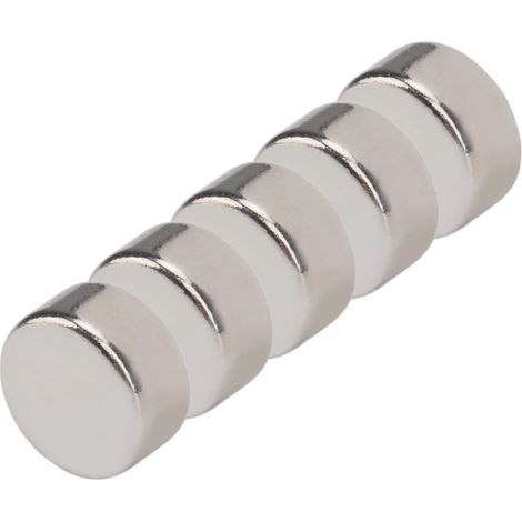 100 aimants néodyme ultra-puissants, mini ronds, aimants industriels, adaptés aux panneaux d'affichage, mesurant 8 x 4 mm / 0,3 x 0,16 pouces. (1/5)