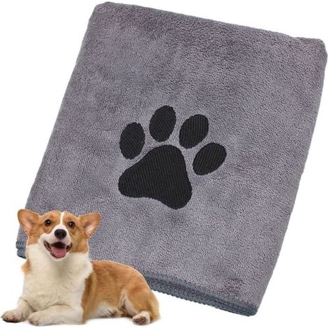 Hundehandtuch, 35 x 75 cm, super saugfähiges Mikrofaser-Hundehandtuch, Textilien und Accessoires (1/4)