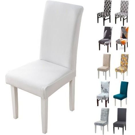 Housse de Chaise, 6 Pieces Extensible Amovible Lavable Moderne Couverture de Chaise pour Salle à Manger Slipcover-Décoration Bouquet de Mariage, Hôtel, Restaurant (1/5)