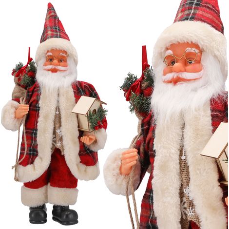 Statuetta natalizia di Babbo Natale GRANDE scandinava (1/4)