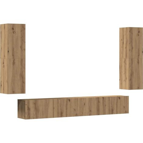 Meubles TV muraux 4 pcs Armoires TV suspendues - chêne artisanal bois d'ingénierie fr2759 - Maison La Vie