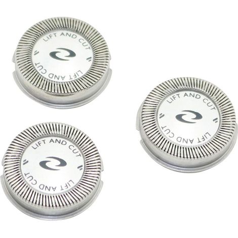 Lot de 3 têtes de rasoir de rechange HQ64 pour Philips PT726, PT725, PT720, PT710, PT715 et PT725 (1/2)