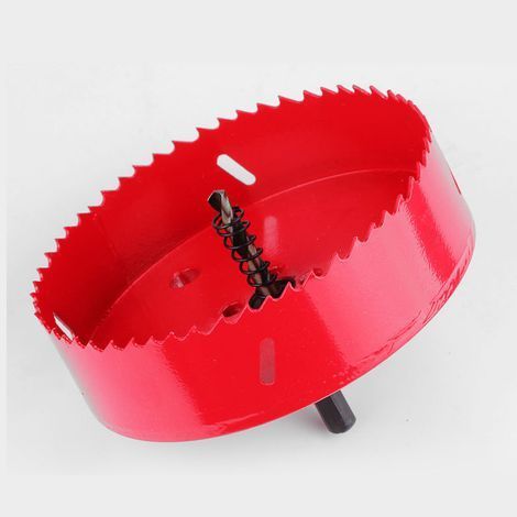 Scie cloche universelle 100mm, fraise cloche HSS bi-métal, accessoire professionnel pour l'aluminium, le bois, la fonte, le laiton, le plâtre, etc. (1/5)