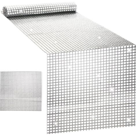 Nappe argentée rétro années 70 (30x274 cm), décoration de table élégante pour fêtes, anniversaires ou mariages à thème (1/5)