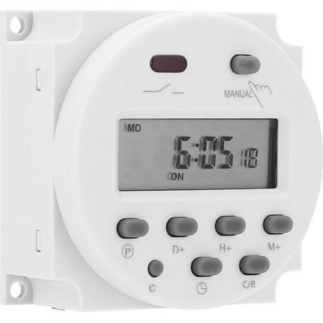 Programmateur numérique CN101A 12 V : Minuterie numérique LCD pour chauffe-eau domestiques. Programmation horaire sûre et précise. (1/5)