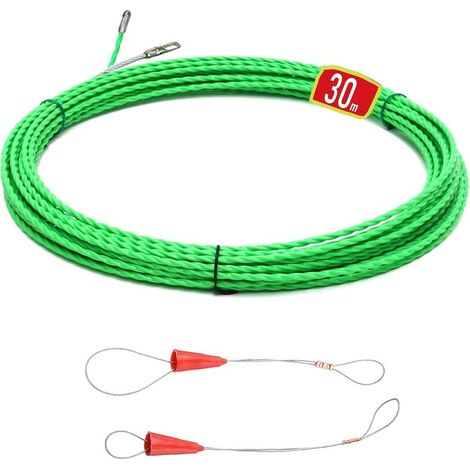 Enfile-câble 30m – Diamètre 4,5mm, Spirale Aide Traction avec 2 Ressorts (1/5)
